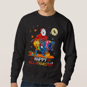 Moletom Samoyed Feliz Hallothanksmas Halloween Dia de Ação