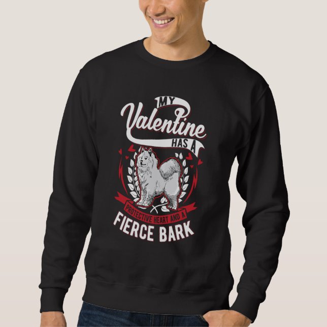 Moletom Samoyed Valentine's Day Samoyed (Frente)