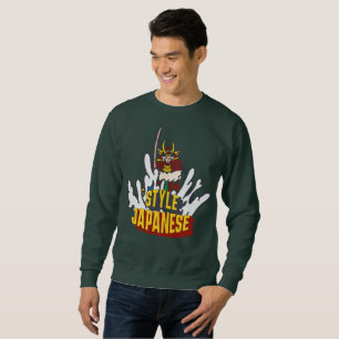 Moletom samurai e água, estilo japonês, simples e legal