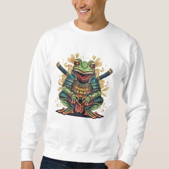 Moletom Samurai frog warrior Basic Sweatshirt (Frente)