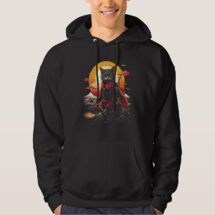 Moletom Samurai Ninja, Japonês, Cat Retro Tattoo Graphic 2