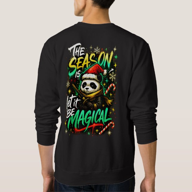 Moletom Samurai Panda Christmas Magic Men's Edgy Winter (Verso)