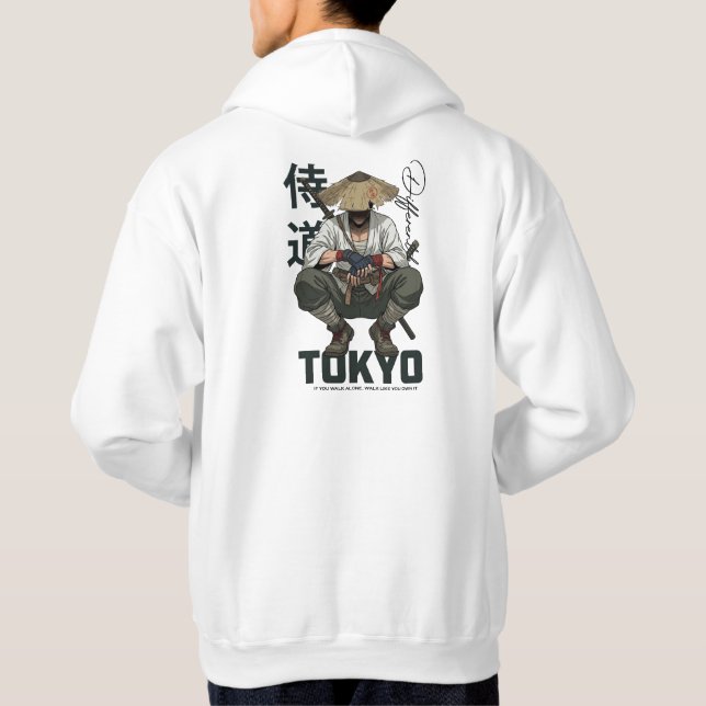 Moletom Samurai Ronin de Tóquio Guerreiro Japonês Vintage  (Verso)