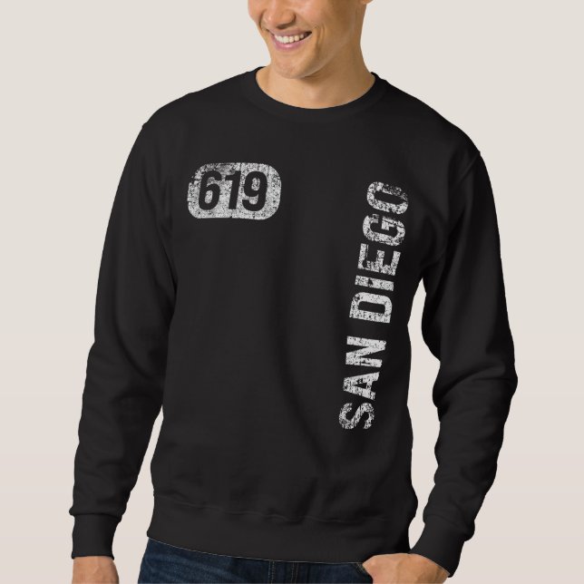 Moletom San Diego California 619 Area Code Retro (Frente)