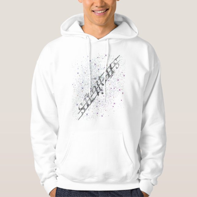 Moletom Sanitas - (branco) Hoodie quebrado das estrelas (Frente)