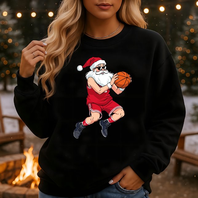 Moletom Santa Claus Baller Hoops Christmas (Criador carregado)