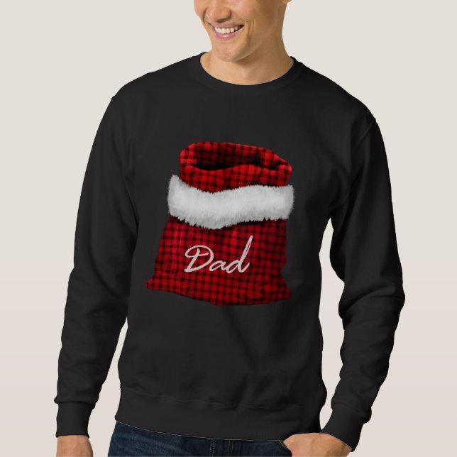 Moletom Santa Claus' Red Sack Dad Buffalo Plaid (Frente)