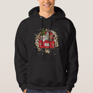 Moletom Santa Claus Reindeer Red Truck Christmas Snow Leop