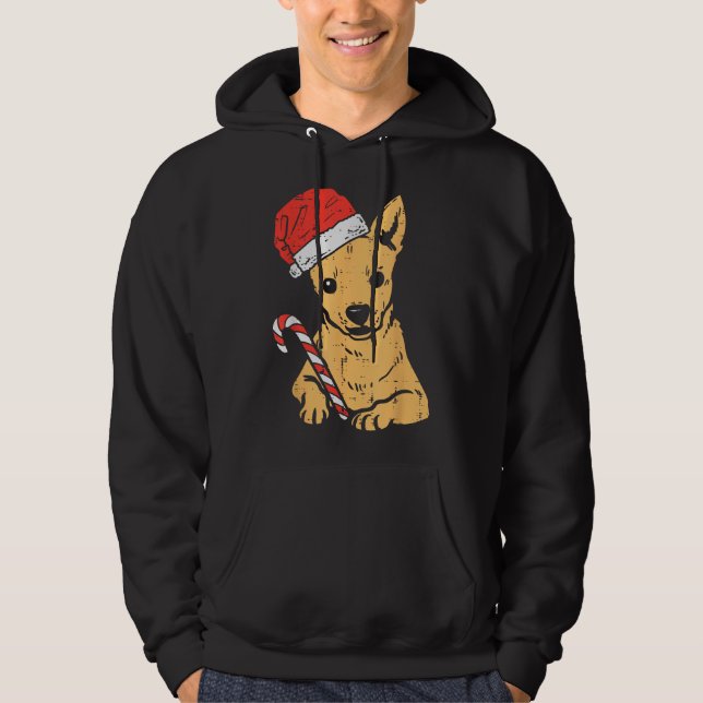 Moletom Santa Hat Chihuahua Chiwawa Caos Natal (Frente)
