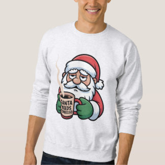 Moletom Santa Needs Espresso –Funny Coffee Santa Christmas