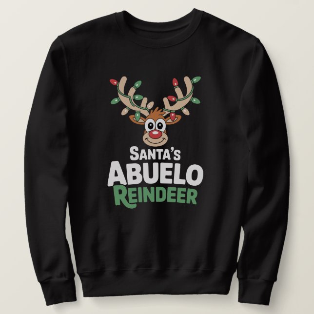 Moletom Santa's Abuelo Reindeer Spanish (Frente do Design)