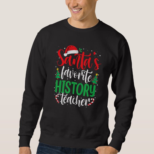 Moletom Santa's Favorite History Teacher Christmas Santa H (Frente)