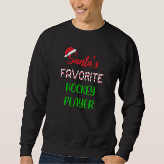 Moletom Santas Favorite Hockey Player Funny Hockey Christ