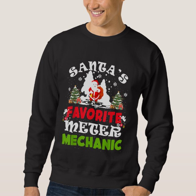 Moletom Santas Favorito Medidor Mecânico Natal (Frente)