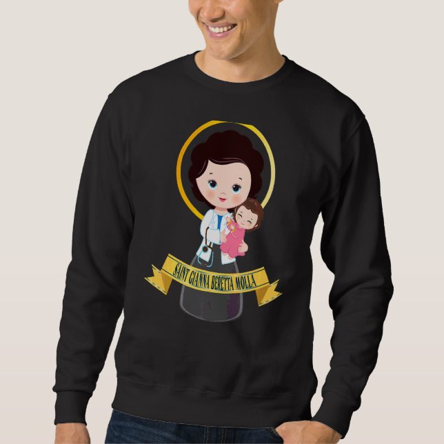 Moletom Santo Gianna Beretta Molla Patrão Católico (Frente)