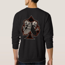 Moletom Santo ou Pecador Motoqueiro Ás de Espadas Old Scho