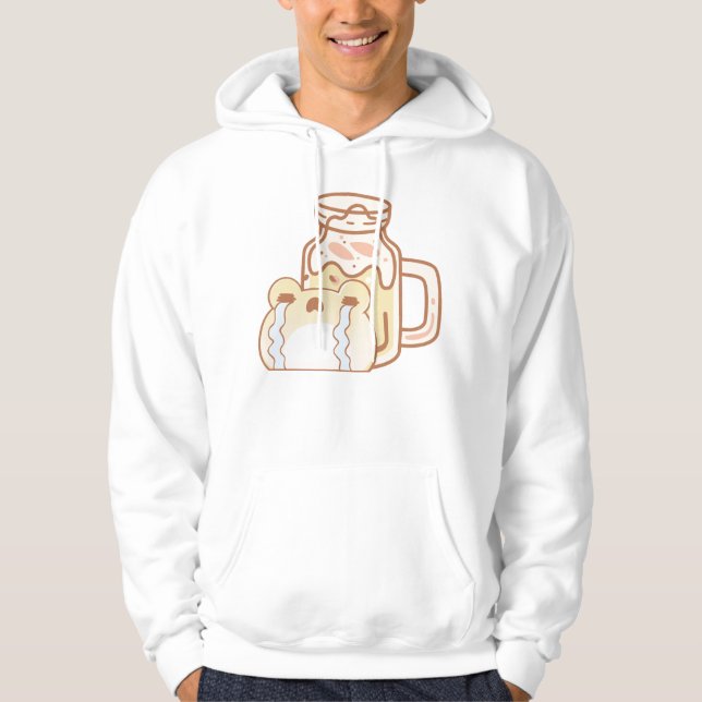 Moletom Sapo chorando fofo com smoothie kawaii (Frente)