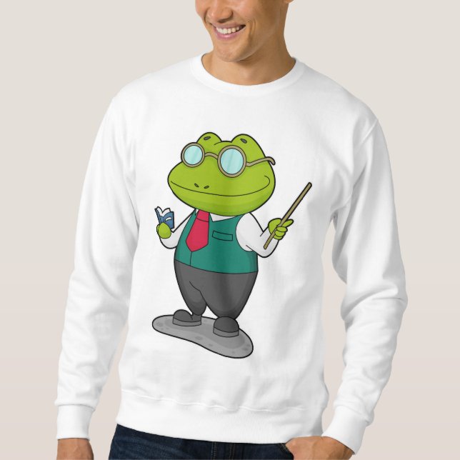 Moletom Sapo como professor com livro (Frente)