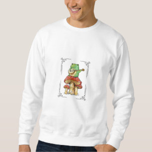 Moletom Sapo de Cogumelo Goblincore Micologia Desenho Artí