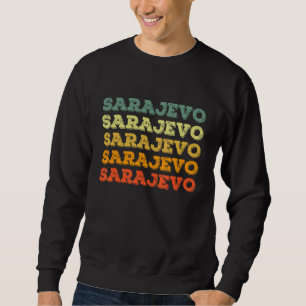 Moletom Sarajevo Retro Bósnia e Herzegovina Vintage Tra