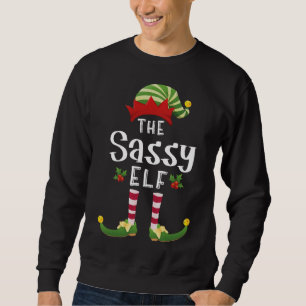Moletom Sassy Christmas Elf Matching Pajama X-Mas Party