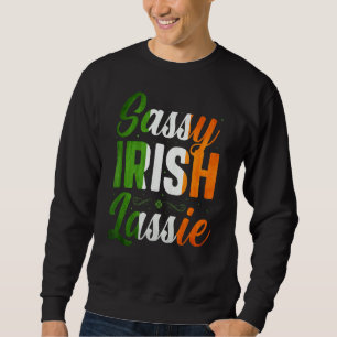 Moletom Sassy Irish Lassie Happy Dia de São Patrício Em Ma