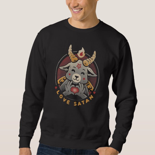 Moletom Satã de amor Demon oculta gaiado satânico (Frente)
