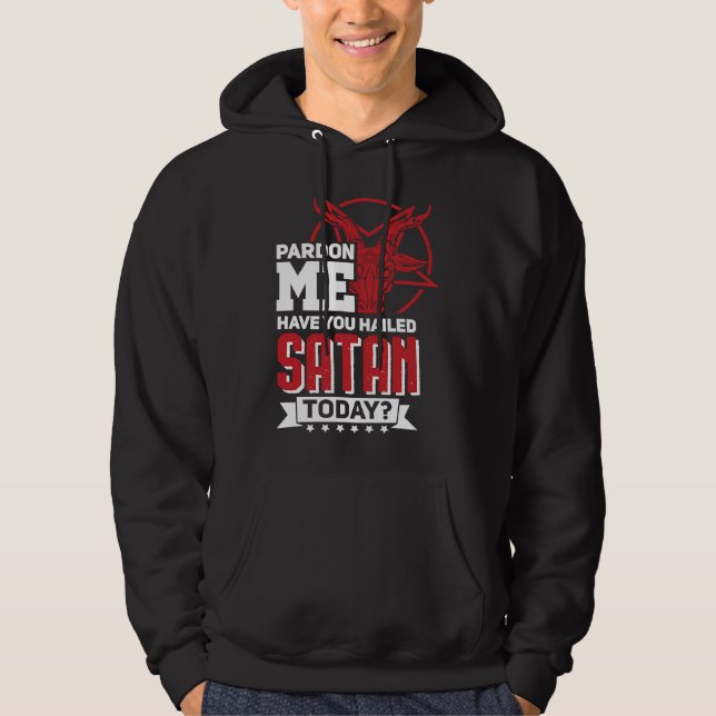 Moletom Satanismo Góthico Salve Satanás Perdão (Frente)