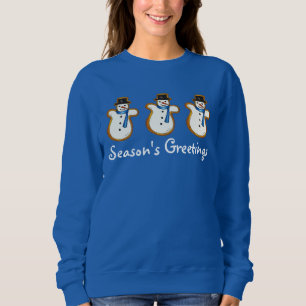 Moletom Saudações da temporada Snowman Natal Hanukkah Snow