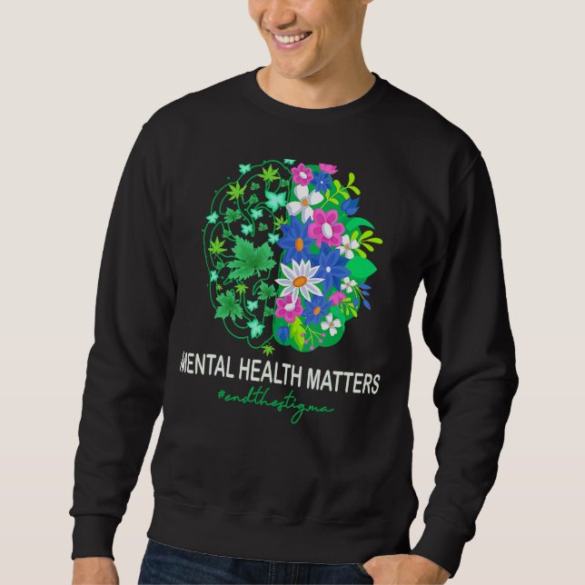 Moletom Saúde Mental Importa Sensibilização Mental A Flora (Frente)