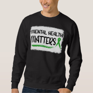 Moletom Saúde mental Importa Verde Fita Mental Saúde A