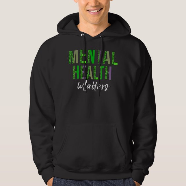 Moletom Saúde Mental Leopard Implica Consciência Mês (Frente)