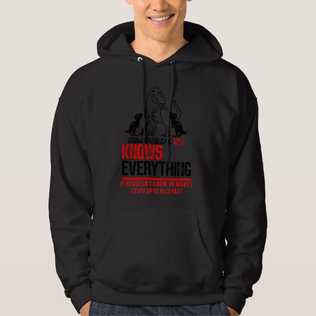 Moletom Saurus T Rex Avô Sabe Tudo O Surus Famil (Frente)
