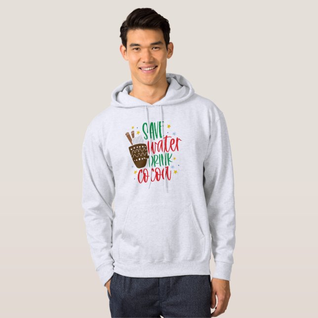 Moletom Save Water, Drink Cocoa - Funny Christmas (Frente Completa)
