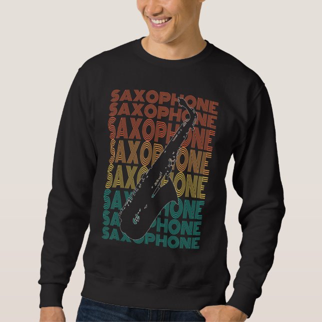 Moletom Saxofone Antigo Para Saxofonistas (Frente)