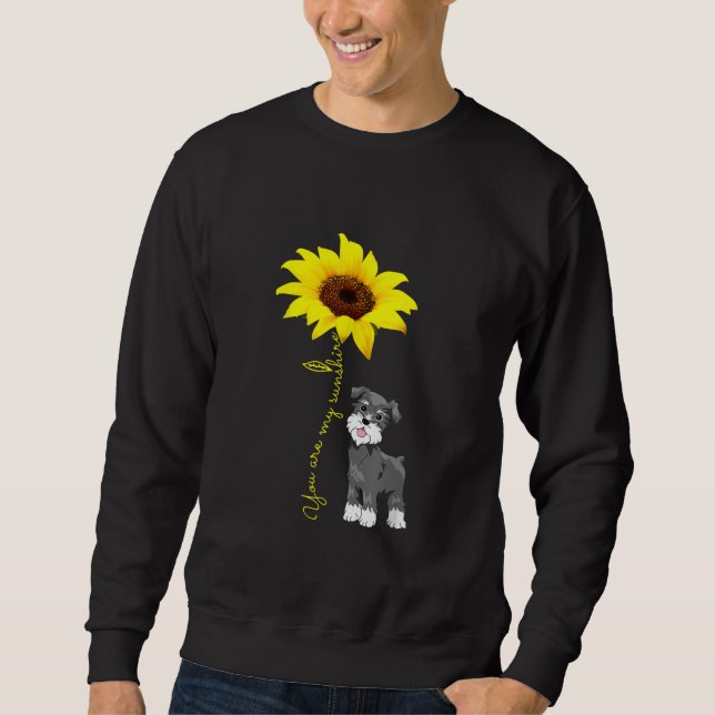 Moletom Schnauzer É Minha Mãe De Sunshine Sunflower Schnau (Frente)