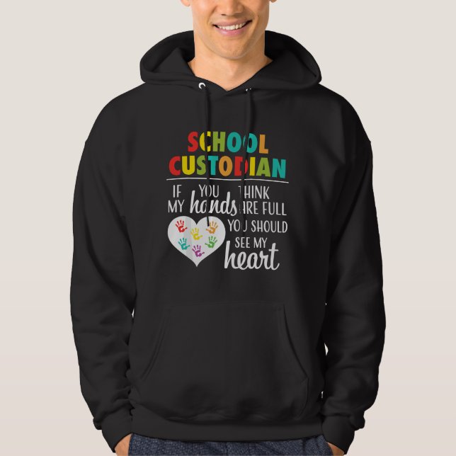 Moletom School Custodian Appreciation Gift Cute Heart Quot (Frente)