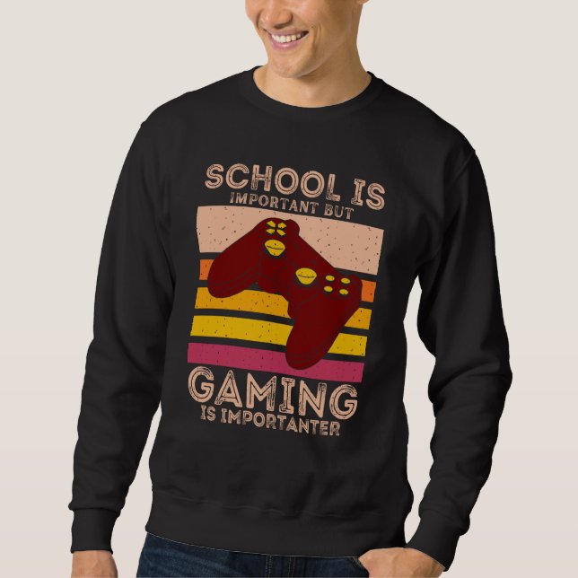 Moletom School Is Important But Gaming Is Importanter (Frente)