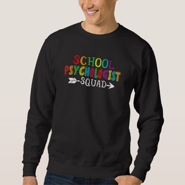 Moletom School Psychologist Squad Back To School School Ps (Frente)
