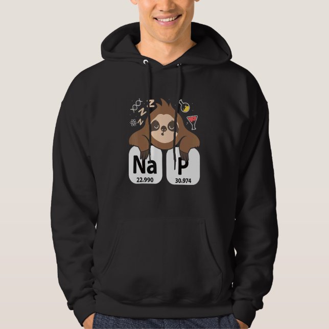 Moletom Science Sloth I Nap Periodicamente Chemistry Bioch (Frente)