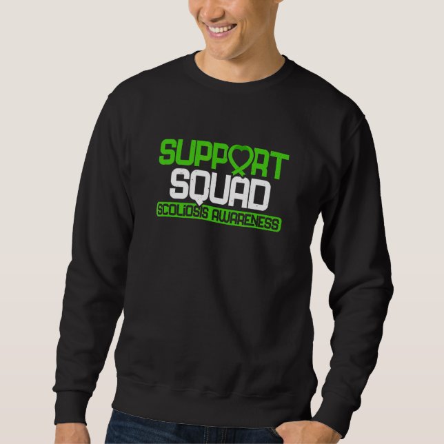 Moletom Scoliosis Support Squad Spine Surgery Recovery Gre (Frente)