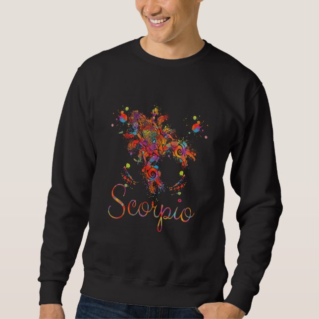 Moletom Scorpio Zodiac Sign Colorful (Frente)