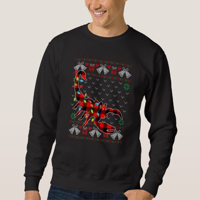 Moletom Scorpion   Xmas Lights Ugly Christmas Sweater (Frente)