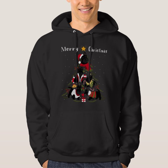 Moletom Scottish Terrier Christmas Tree Xmas Dog Lover (Frente)