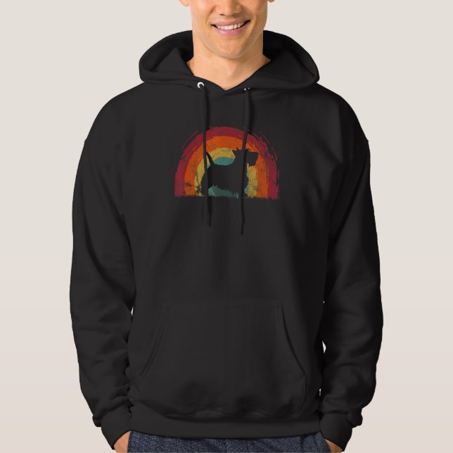 Moletom Scottish Terrier Vintage Rainbow Dog Men Mulheres (Frente)