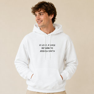 Moletom SE PERDIDO DEVOLVA AO Nome Personalizado
