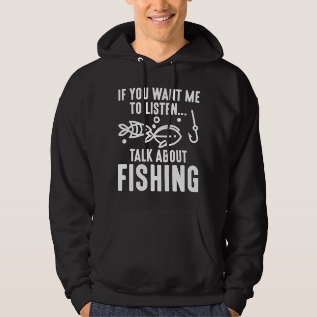 Moletom Se Quer Que Eu Ouça Falar Sobre Pesca (Frente)