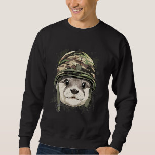 Moletom Sea Otter Militar Soldier Veterans Day Marine Ani