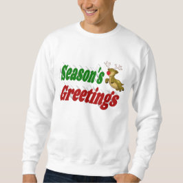 Moletom Seasons saúda Reindee tipografia de Natal