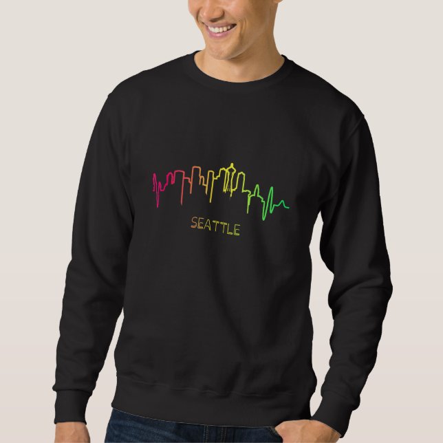 Moletom Seattle Washington Skyline (Frente)